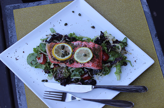 Salmon Salad with Lemon Vinaigrette
