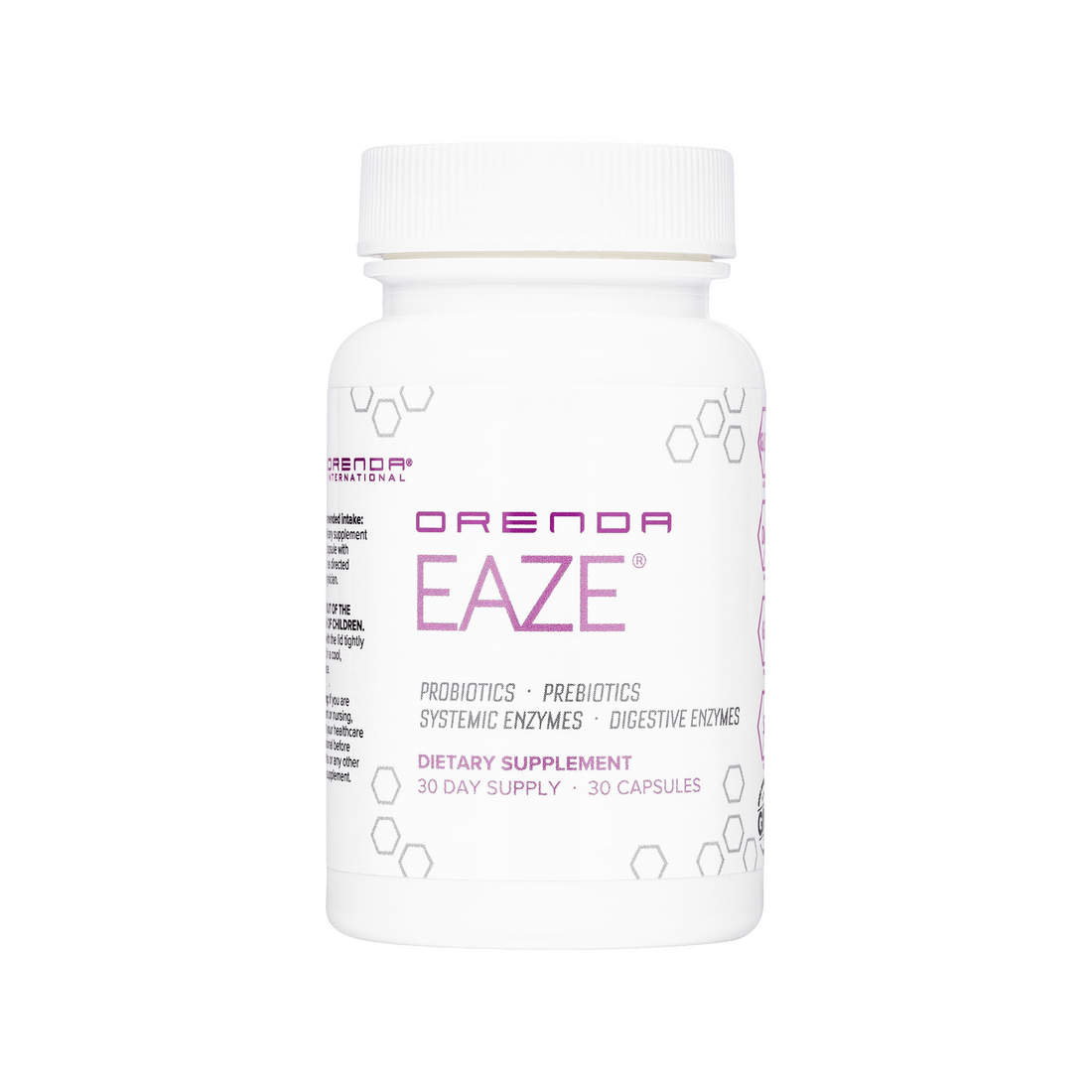Orenda Eaze dietary supplement bottle on a white background