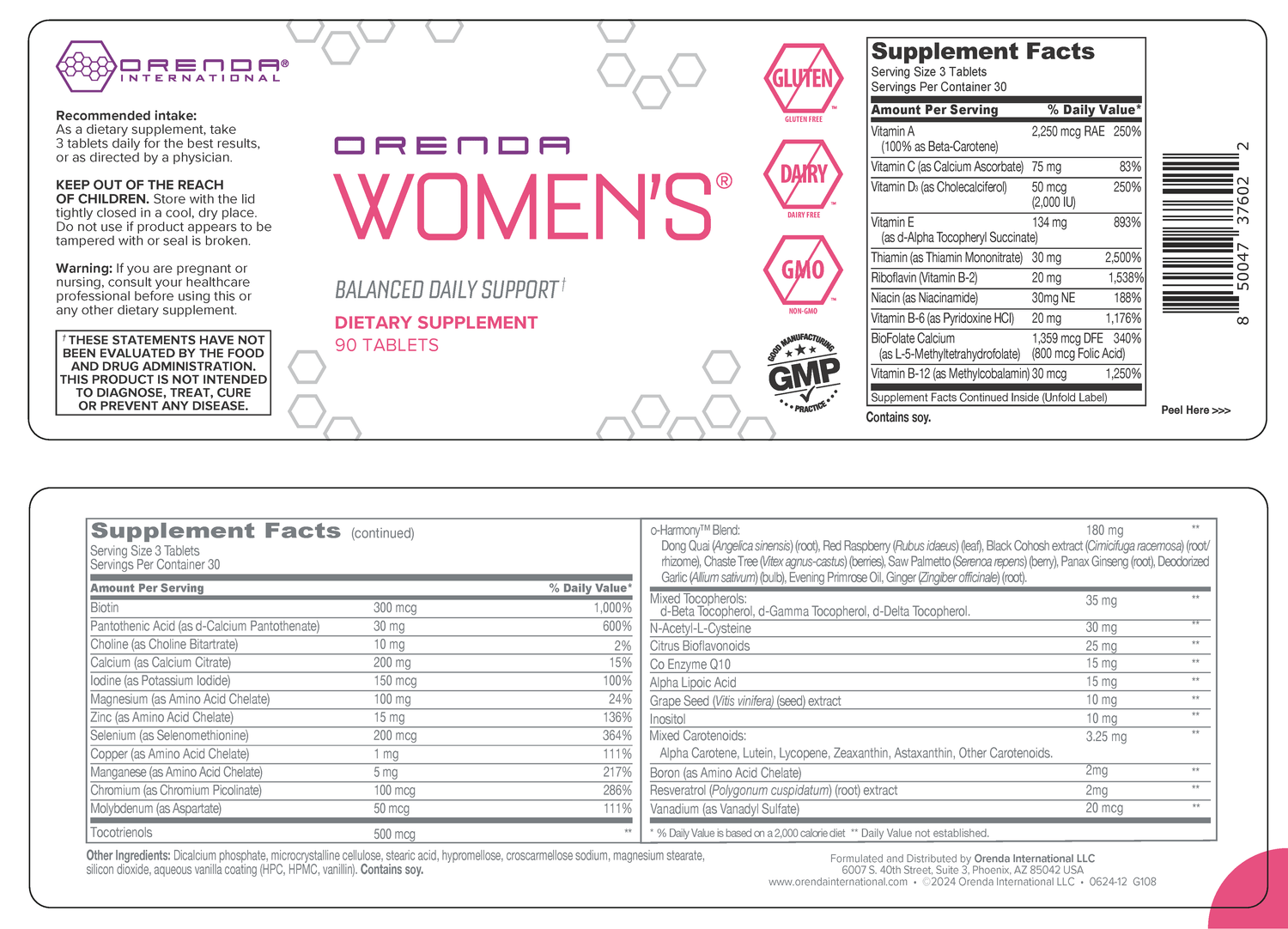 Supplement bottle for &
