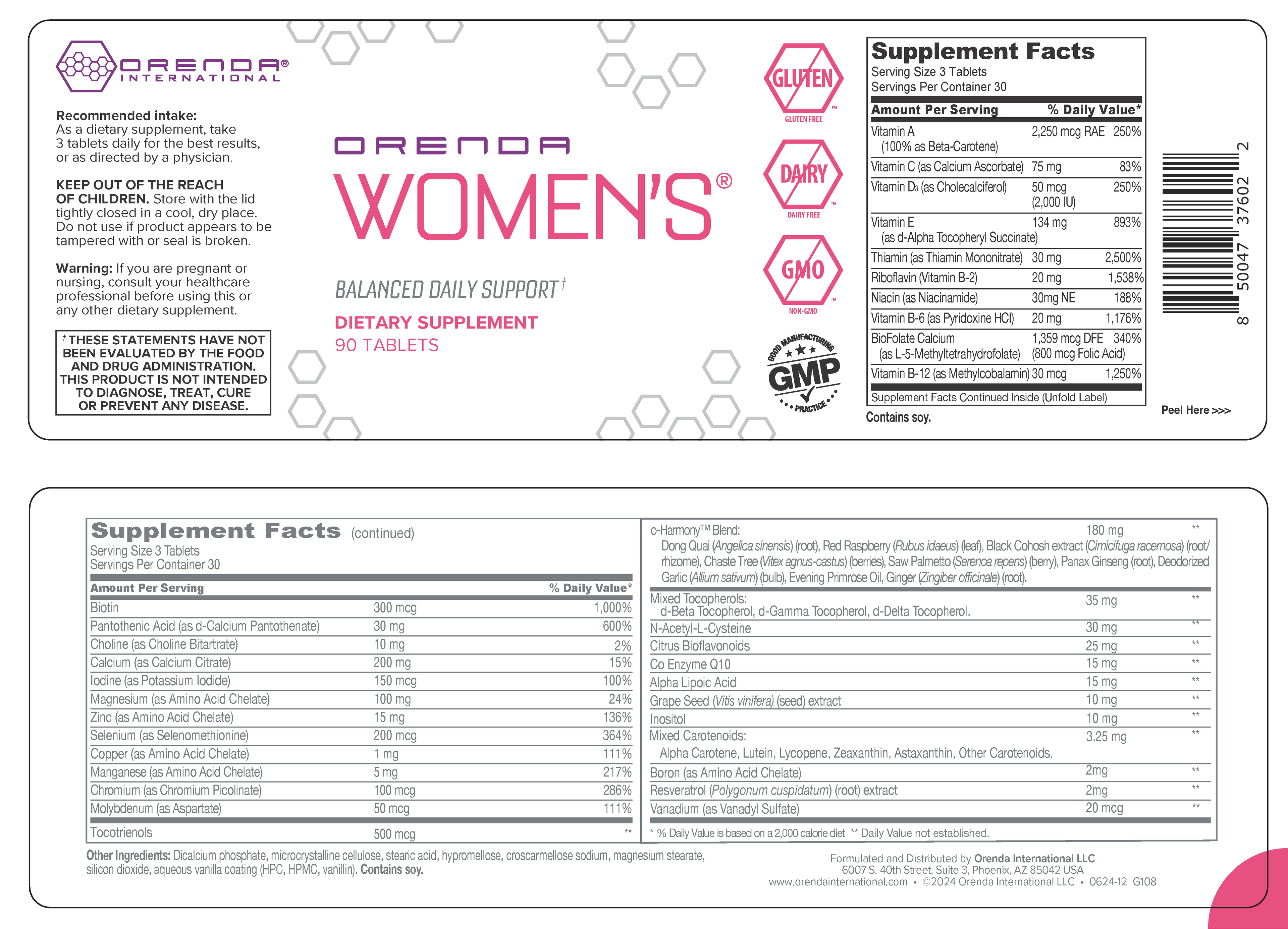 Supplement bottle for &