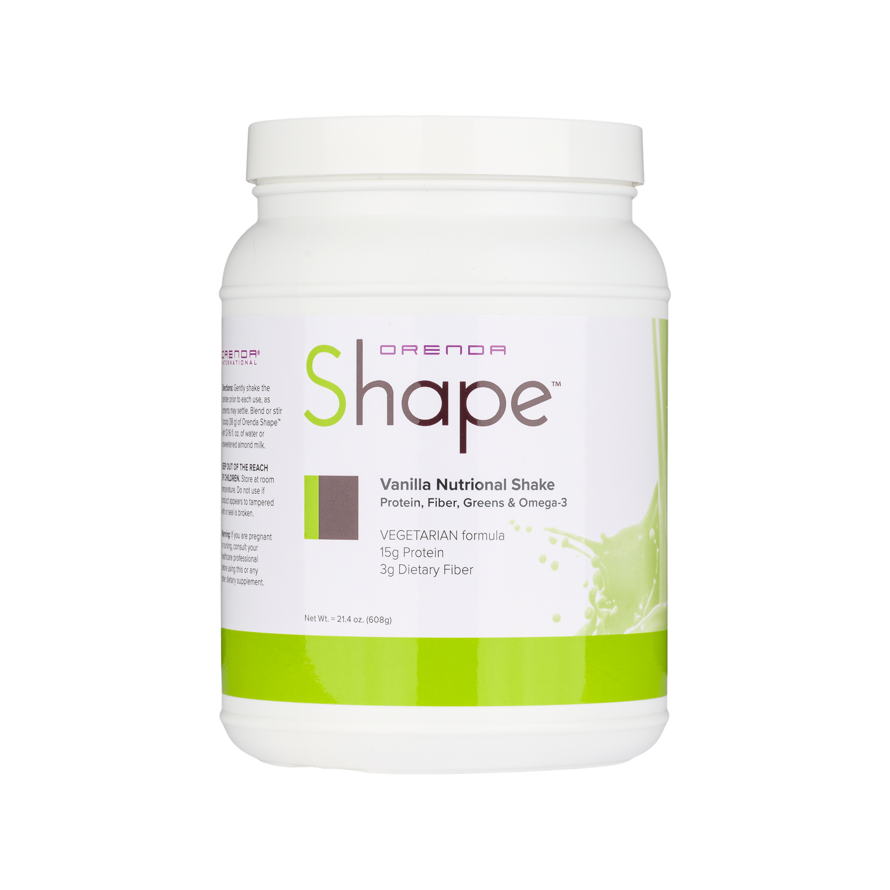 Orenda Shape Vanilla Nutritional Shake container on a white background