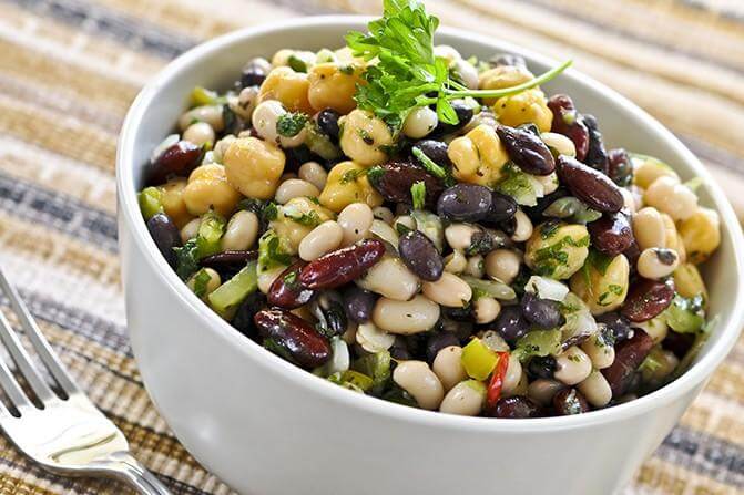 Garbanzo and Black Bean Salad
