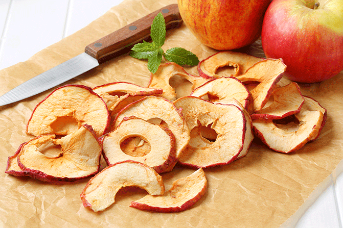 chopped apples