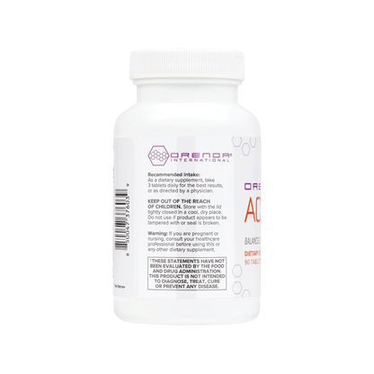 Supplement bottle with label on a white background