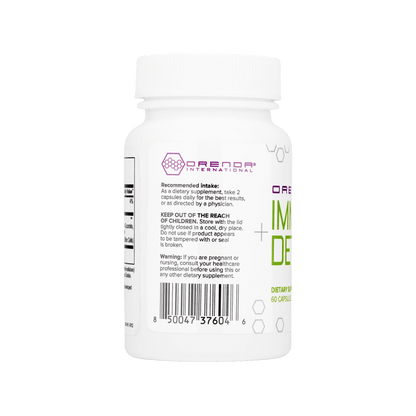 Supplement bottle with label on a white background