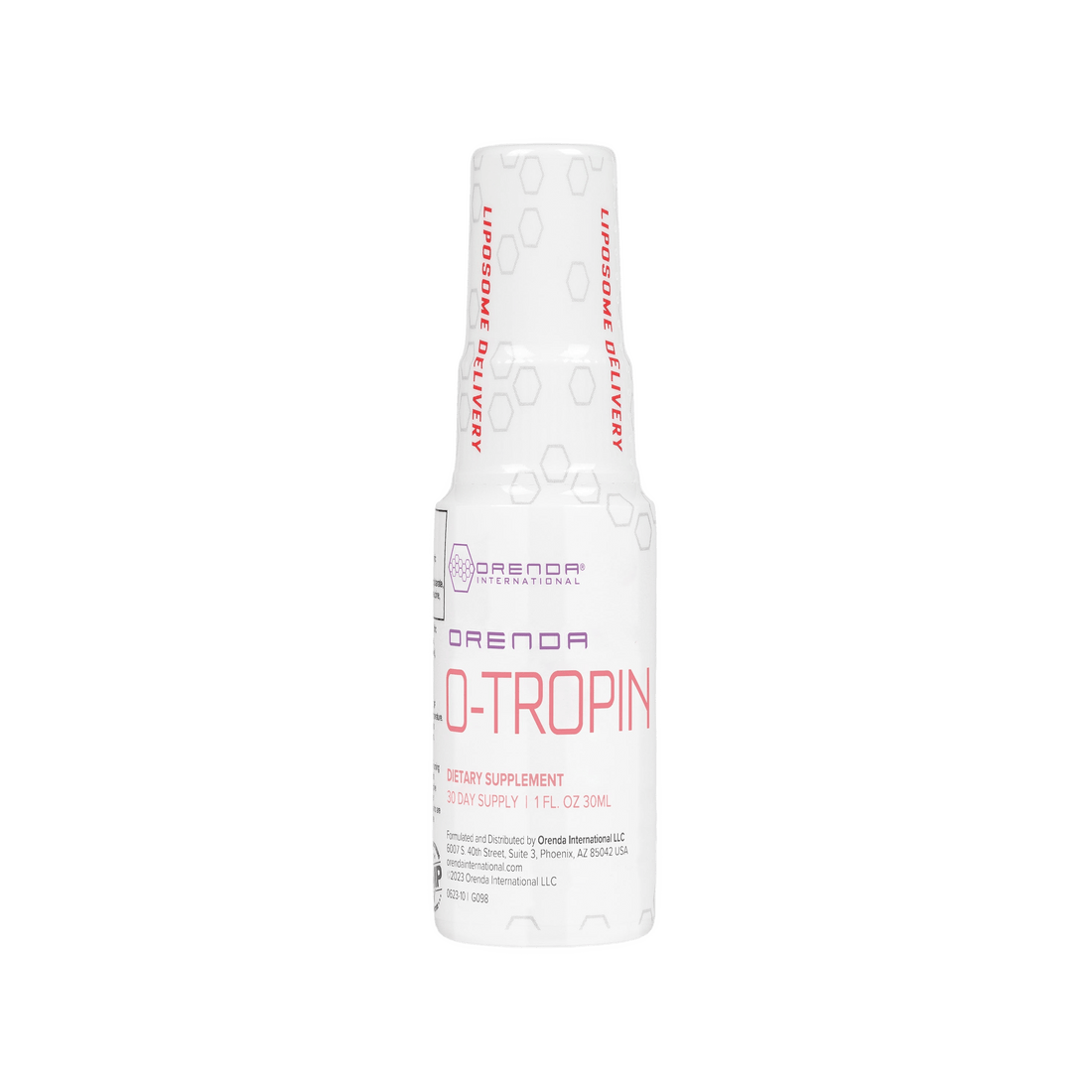 White supplement bottle labeled &