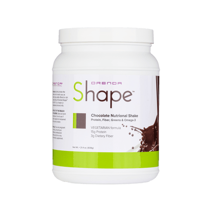 Orenda Shape Chocolate Nutritional Shake container on a white background